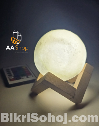 Rechargeable 3D Moon Lamp With Remote 8cm